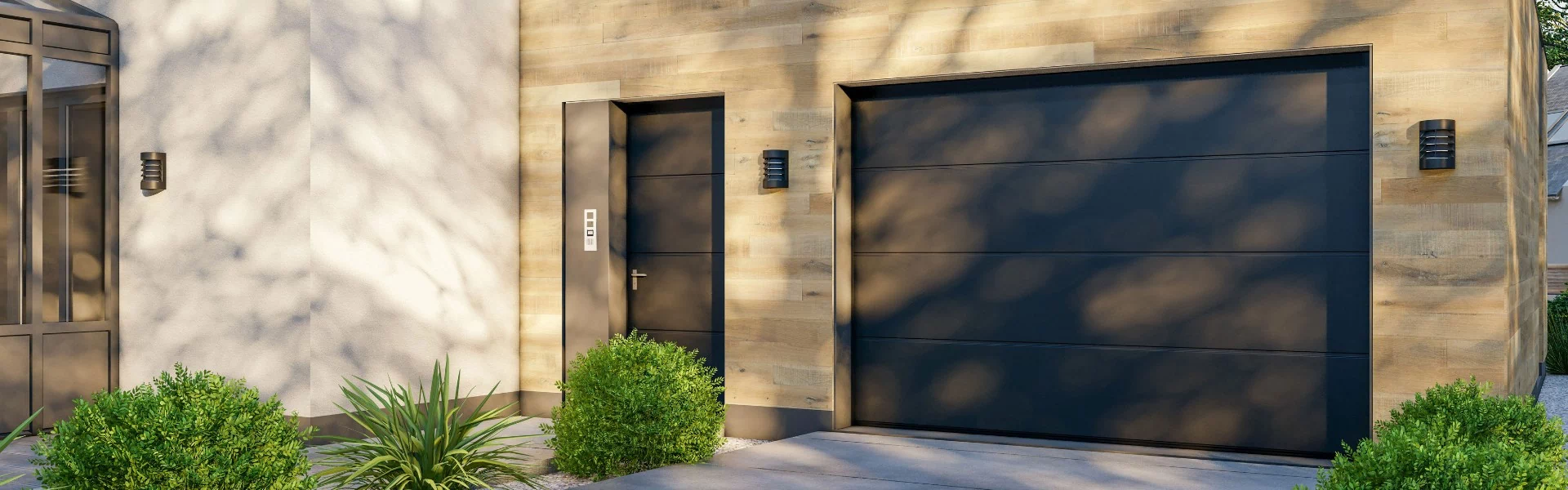 Drzwi wejściowe oraz brama garażowa